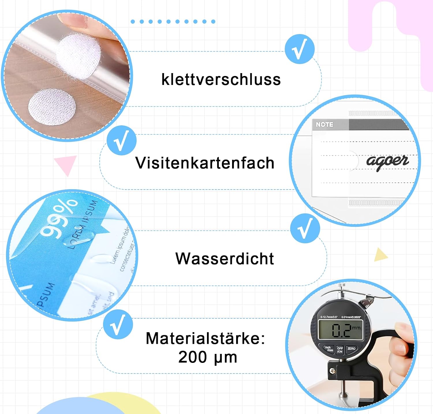 Thumbnail 4 de Agoer A4 Dokumententasche 30 Stück