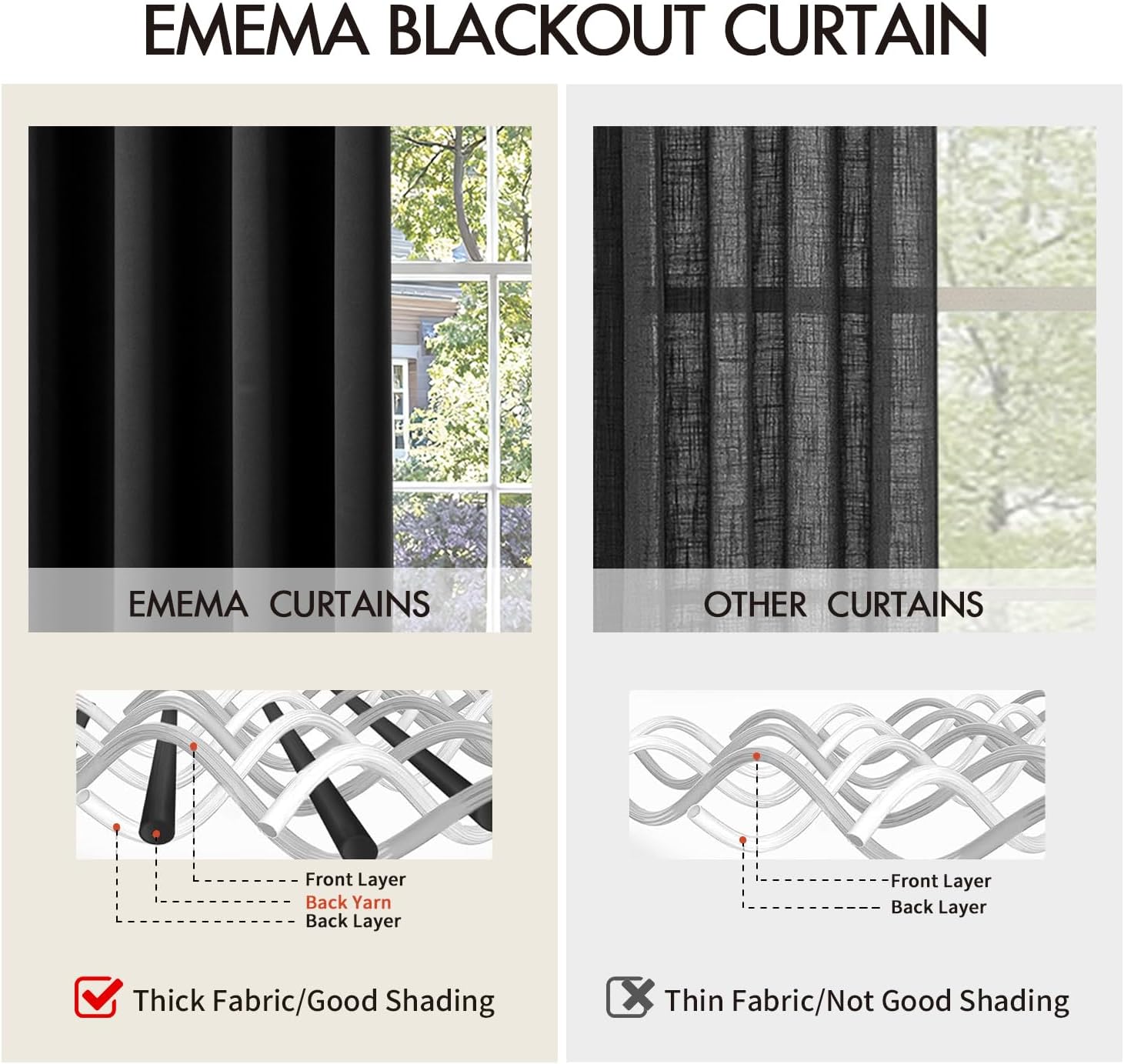 Thumbnail 5 de EMEMA Rideau occultant 140x245 cm đȘ