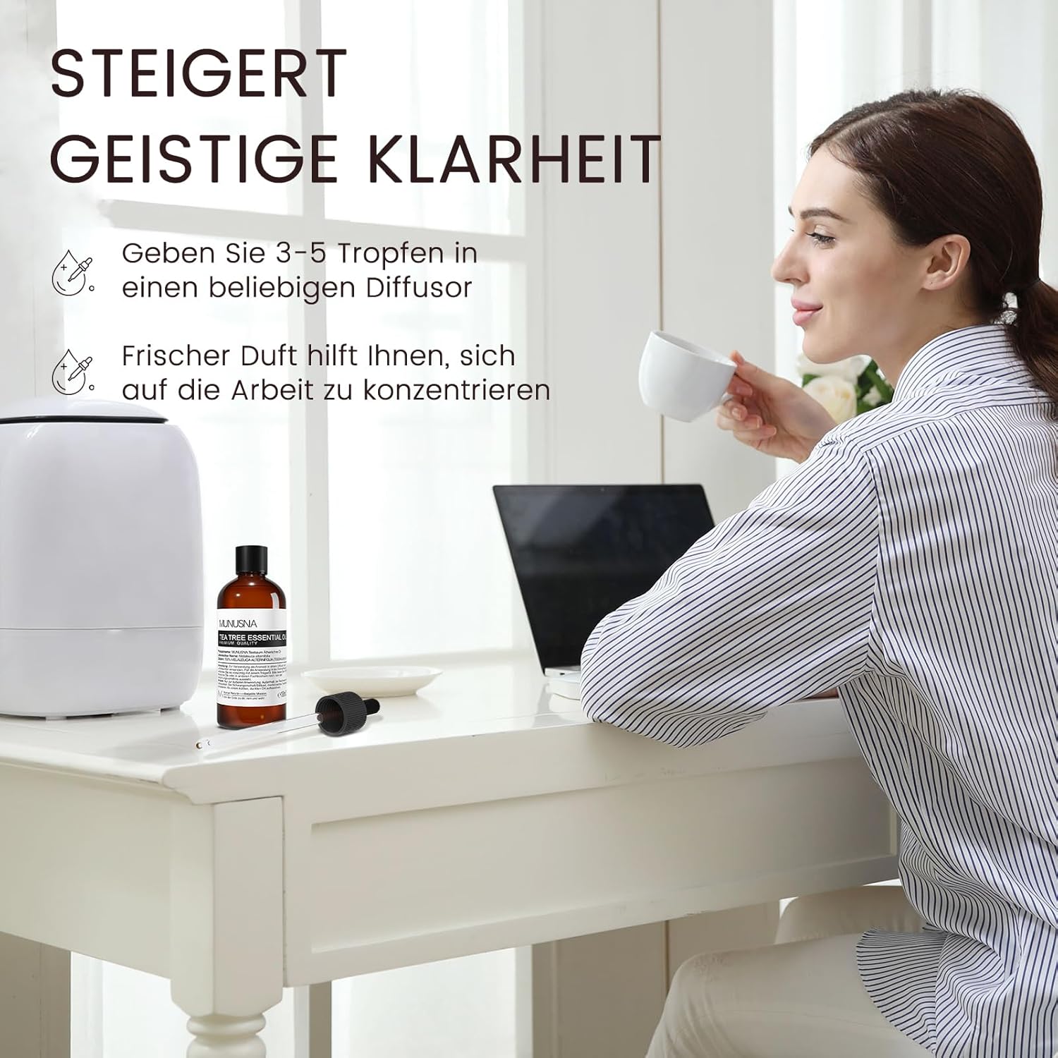 Thumbnail 3 de MUNUSNA Teebaumöl 100ML – reines ätherisches Öl für Haut, Haare und Alltag