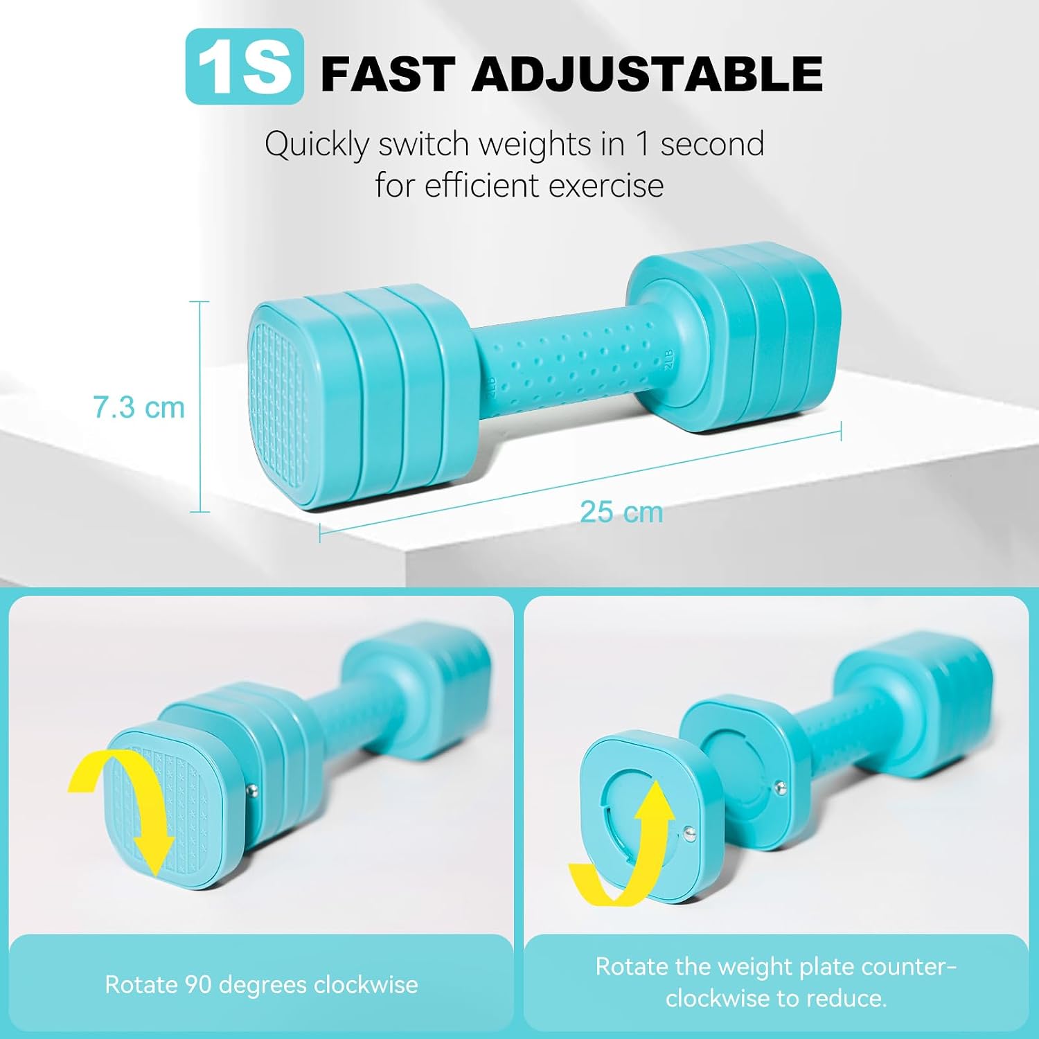 Detalle de Passer Adjustable Dumbbell Set 4 in 1 🏋