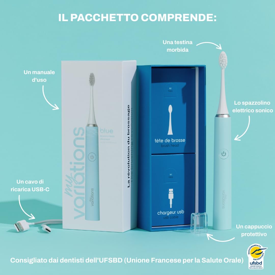Thumbnail 3 de My Variations ® Spazzolino elettrico: tecnologia sonora, autonomia di un mese e 5 modalità di spazzolatura