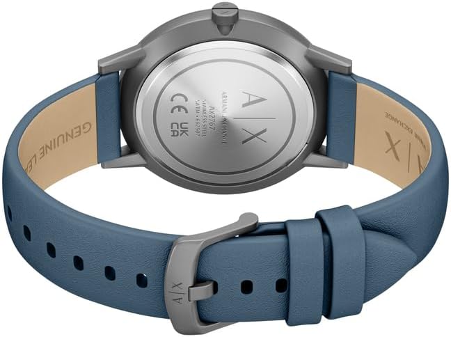 Thumbnail 4 de Armani Exchange Uhr für Herren – Quarz, 42 mm Gehäuse, blaues Lederband