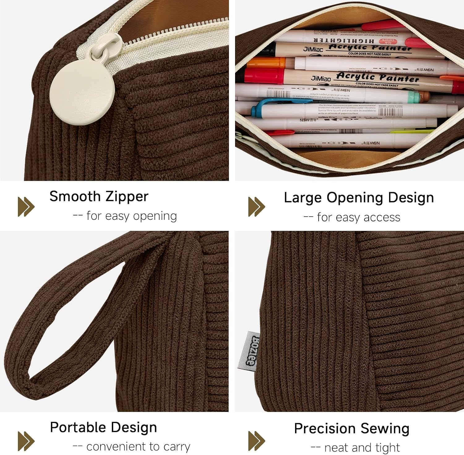 Detalle de Boziee Cord Federmäppchen mit 22,5 cm