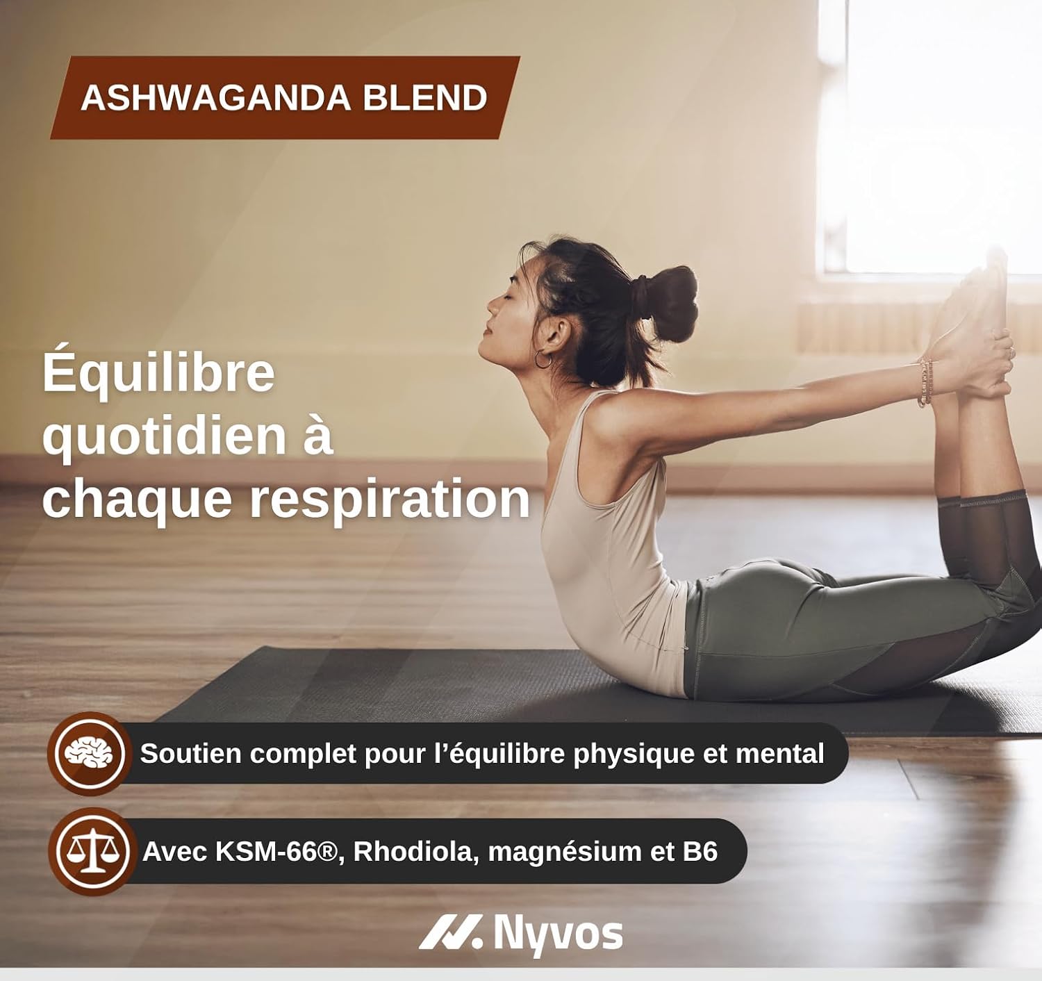 Thumbnail 2 de Nyvos Ashwaganda Blend KSM-66 60 gélules
