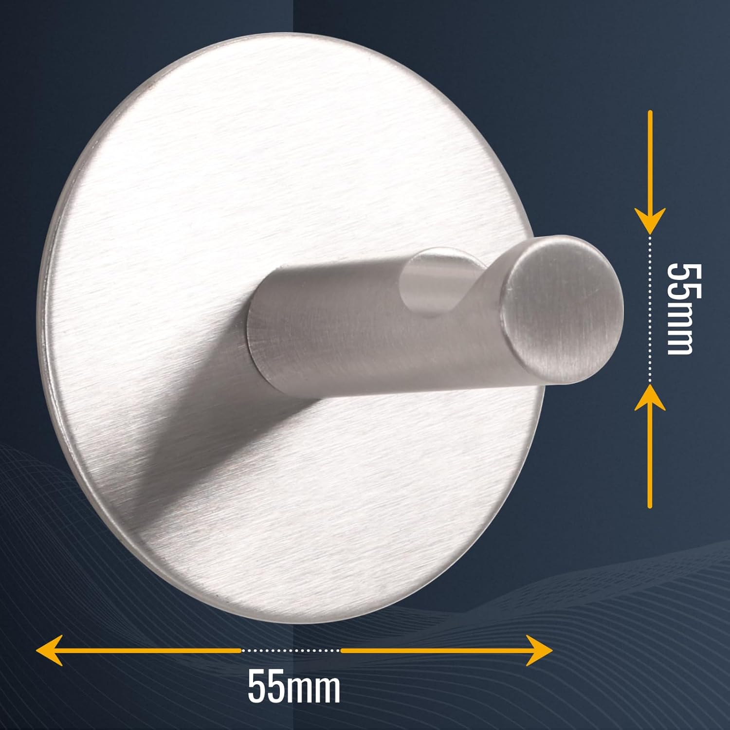 Thumbnail 5 de Lot de 5 crochets adhésifs RICOO en acier inoxydable pour salle de bain et cuisine (MH016-5)