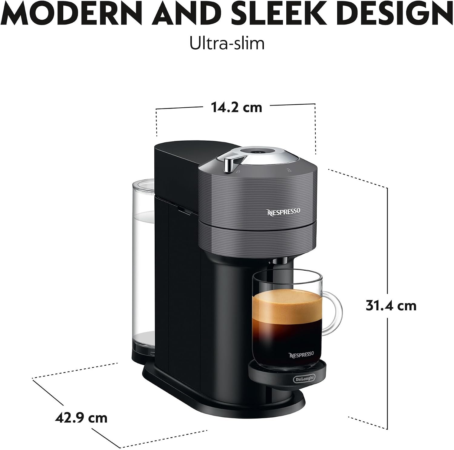 Thumbnail 4 de De'Longhi Nespresso Vertuo Next EN120.GY 6 sizes