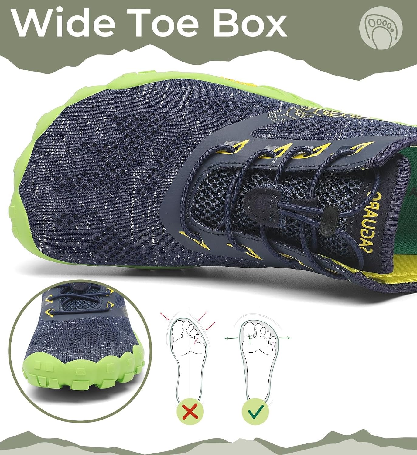 Detalle de SAGUARO Unisex Barfußschuhe für Indoor & Outdoor Fitness (Gr. 36–48)