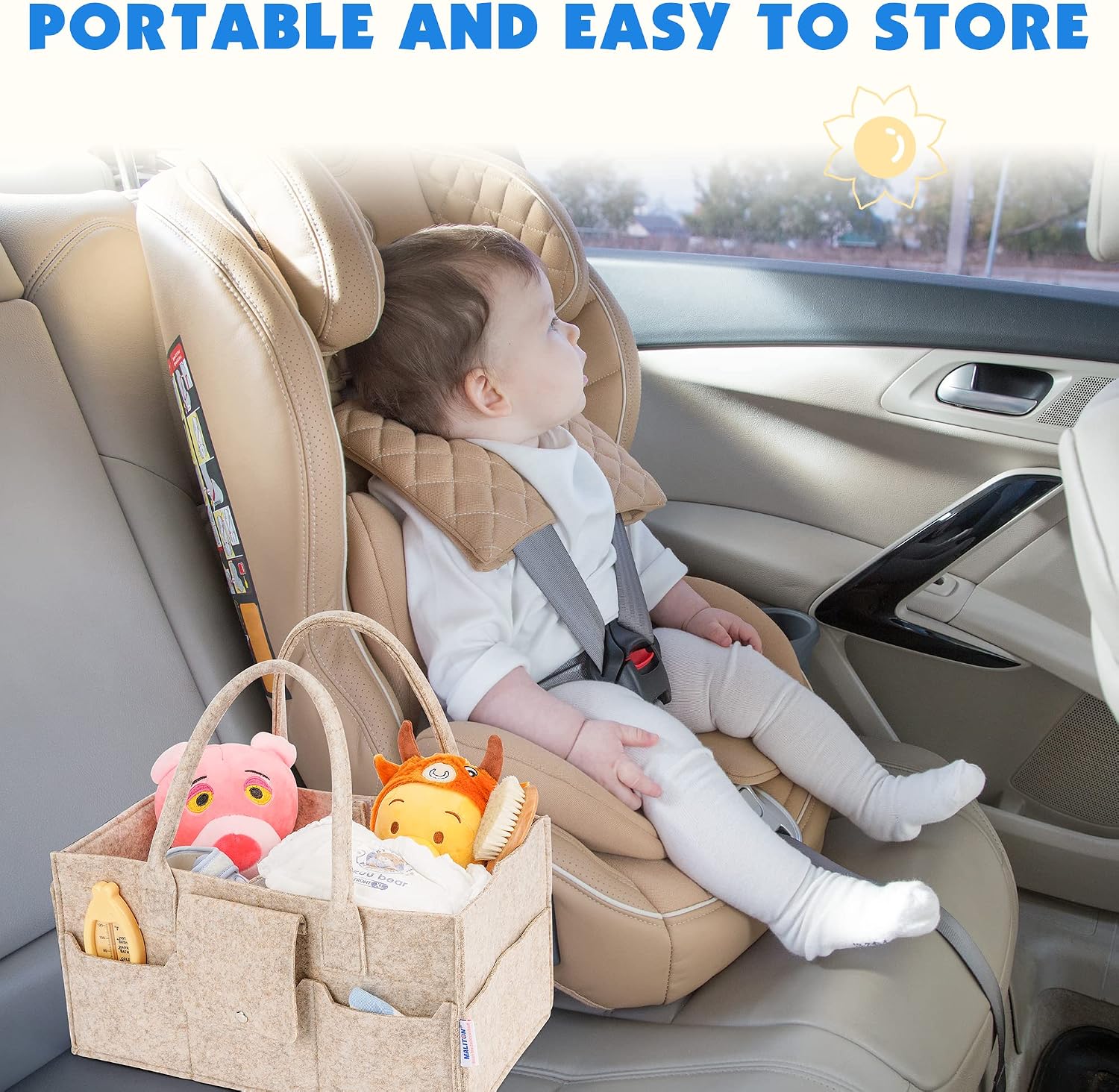 Thumbnail 6 de Maliton Nappy Caddy: Sturdy, Portable Newborn Diaper Organizer