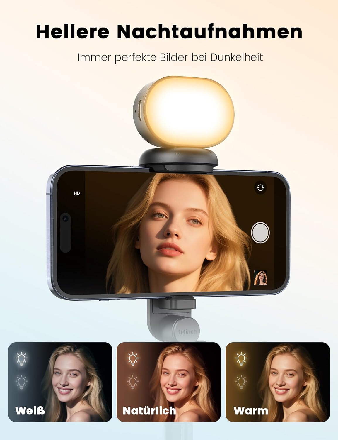 Detalle 2 de ANXRE NT99 Handy Stativ mit Licht 172 cm