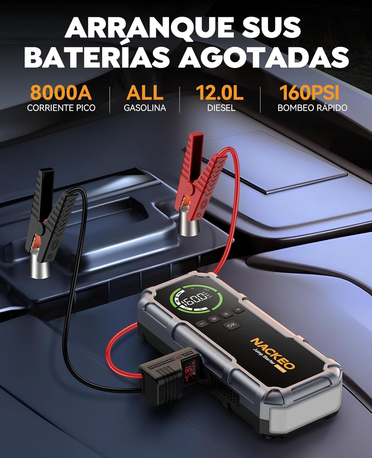 Thumbnail 1 de Arrancador de Baterías 8000A con Compresor 160 PSI