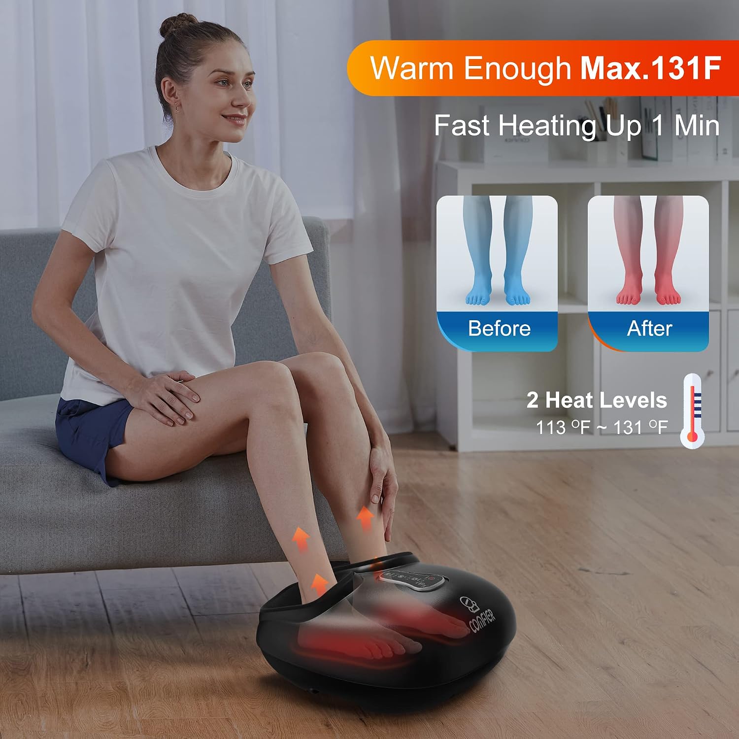 Detalle de COMFIER Massaggiatore Plantare con Shiatsu 13
