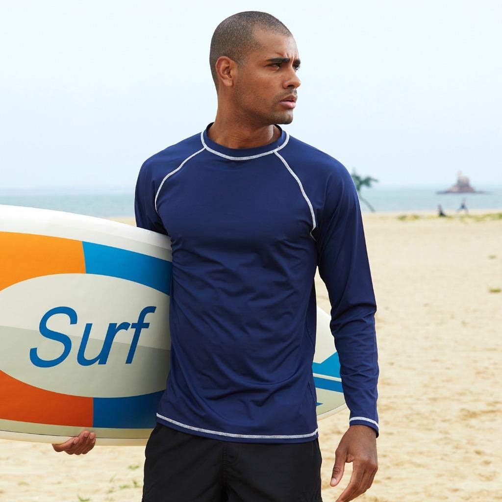 Detalle de Arcweg Rashguard Mare Surf Uomo Maniche Lunghe UPF 50+ – Protezione Solare e Asciugatura Veloce