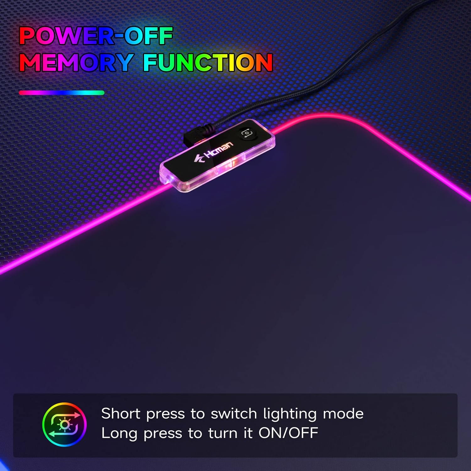Thumbnail 5 de Hcman RGB Gaming Mouse Mat Pad 800×300×4mm 🖱