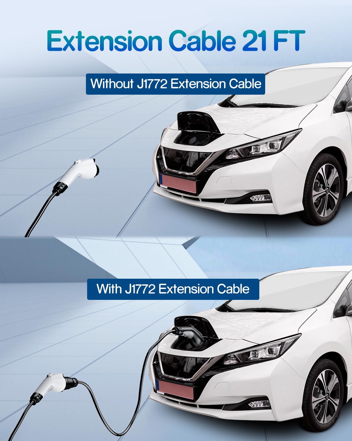 Detalle 2 de SEGUMA EV Charger Extension Cable (21ft, 40Amp) for J1772 EVs/PHEVs