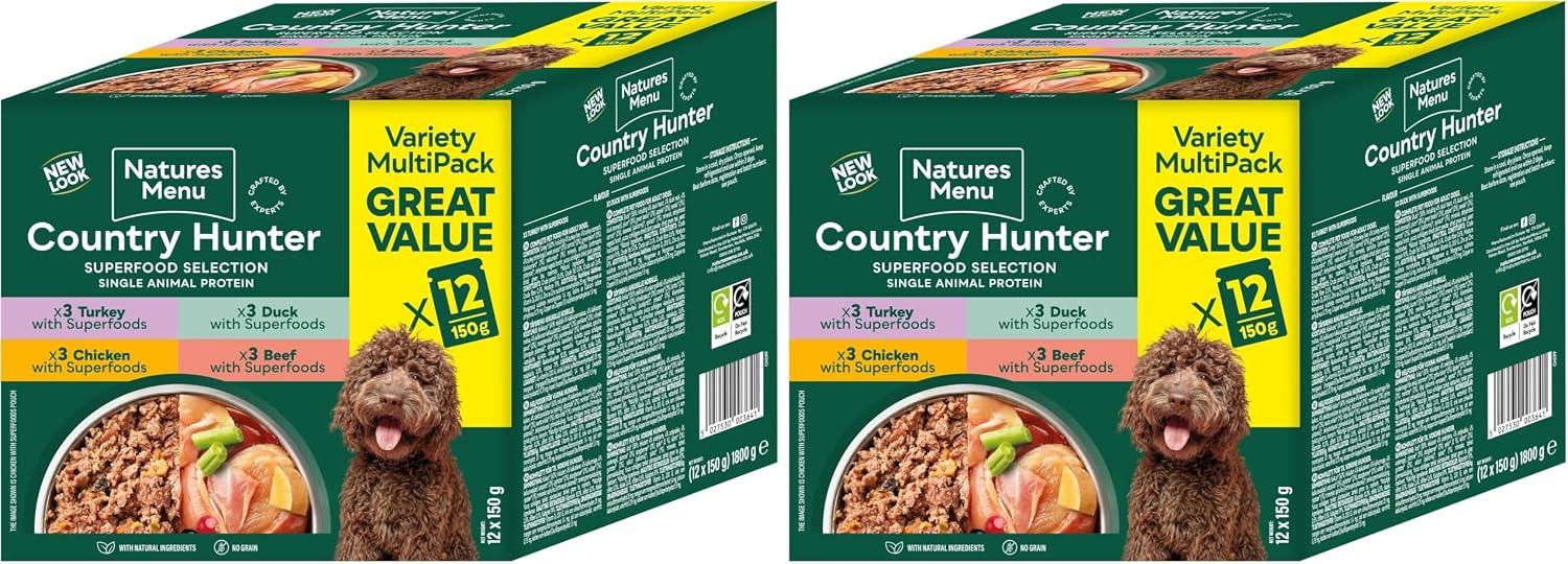 Detalle 1 de Natures Menu Superfood Selection Pouches for Dogs (12 x 150 g)