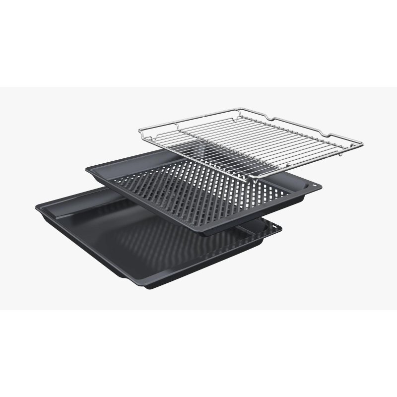 Detalle de Balay 3CB4821X3: Horno eléctrico de 47 L en negro/inox con pirólisis, control táctil y AutoChef