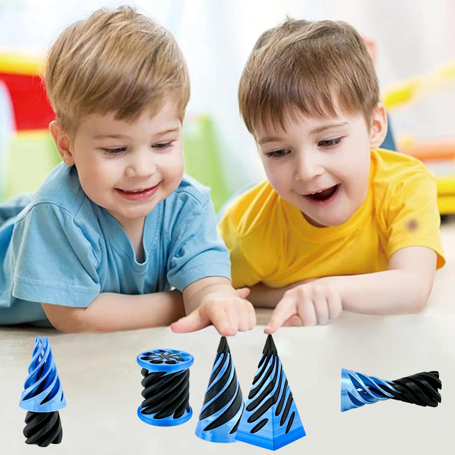 Thumbnail 2 de 3 Packs Impossible Cone: Spiral Cone Fidget Toy • 3D Printed, Stress Relief & Desk Décor