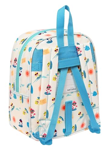 Thumbnail 1 de BABY SHARK SURFING Mochila guardería 22x10x27 cm azul y blanca