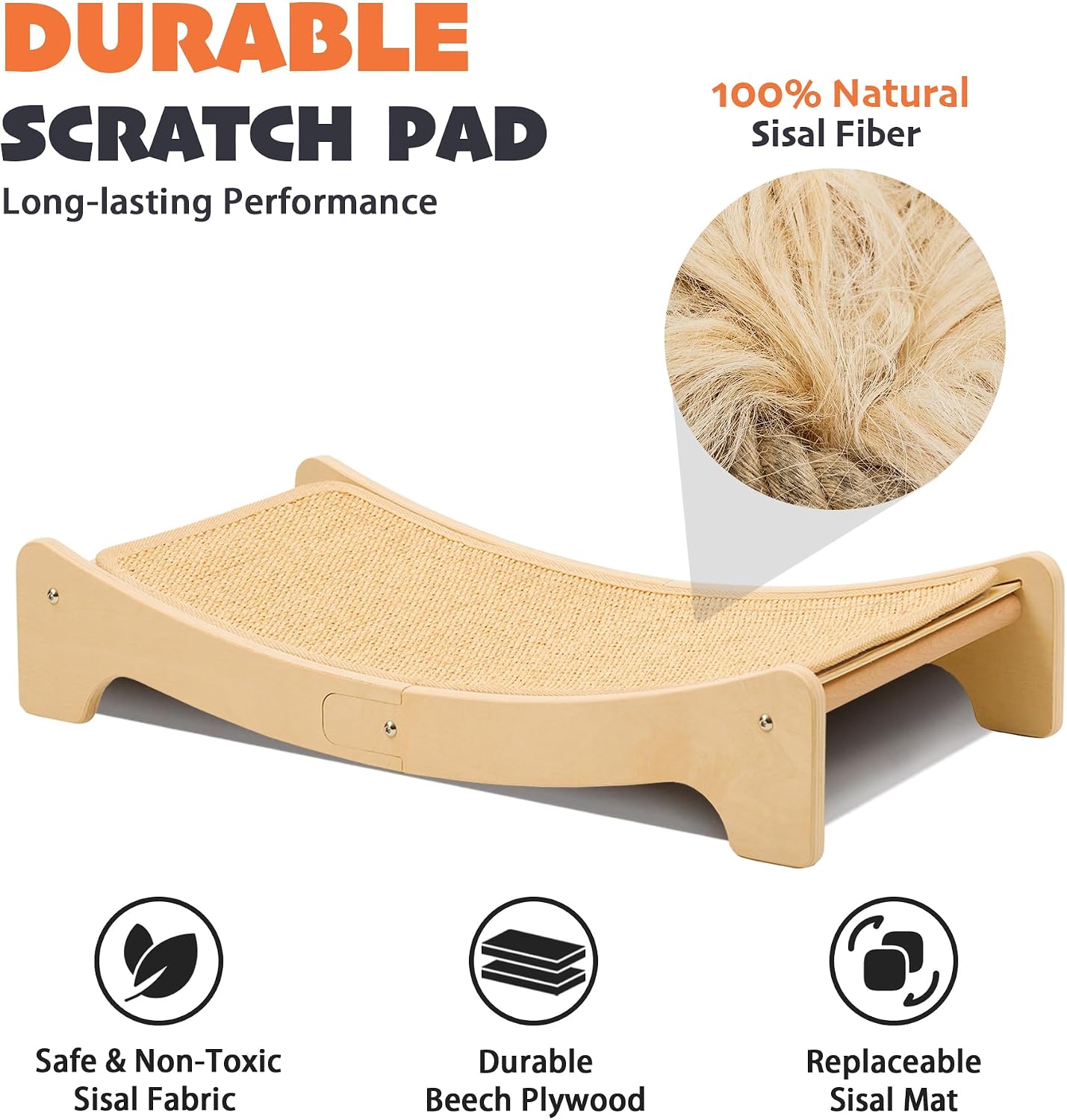 Detalle de PETKARAY Cat Scratcher with Sisal