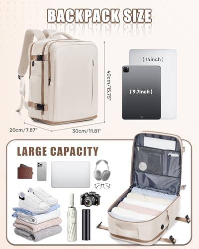 Thumbnail 4 de SZLX Mochila de viaje de cabina 40x30x20 (Ryanair/Vueling/Wizz Air) con apertura 180° y compartimentos para portátil