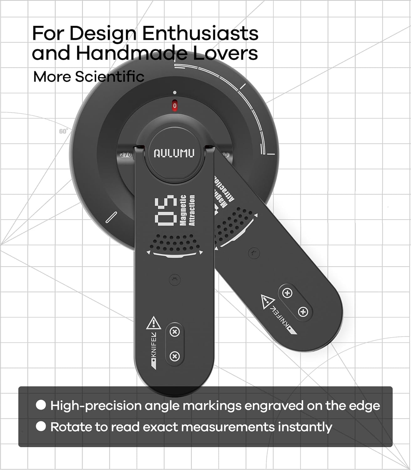Thumbnail 6 de Aulumu G05 Air for MagSafe Grip Stand (Black) with Rotatable Aluminum Alloy Swivel and TSA Box Opener