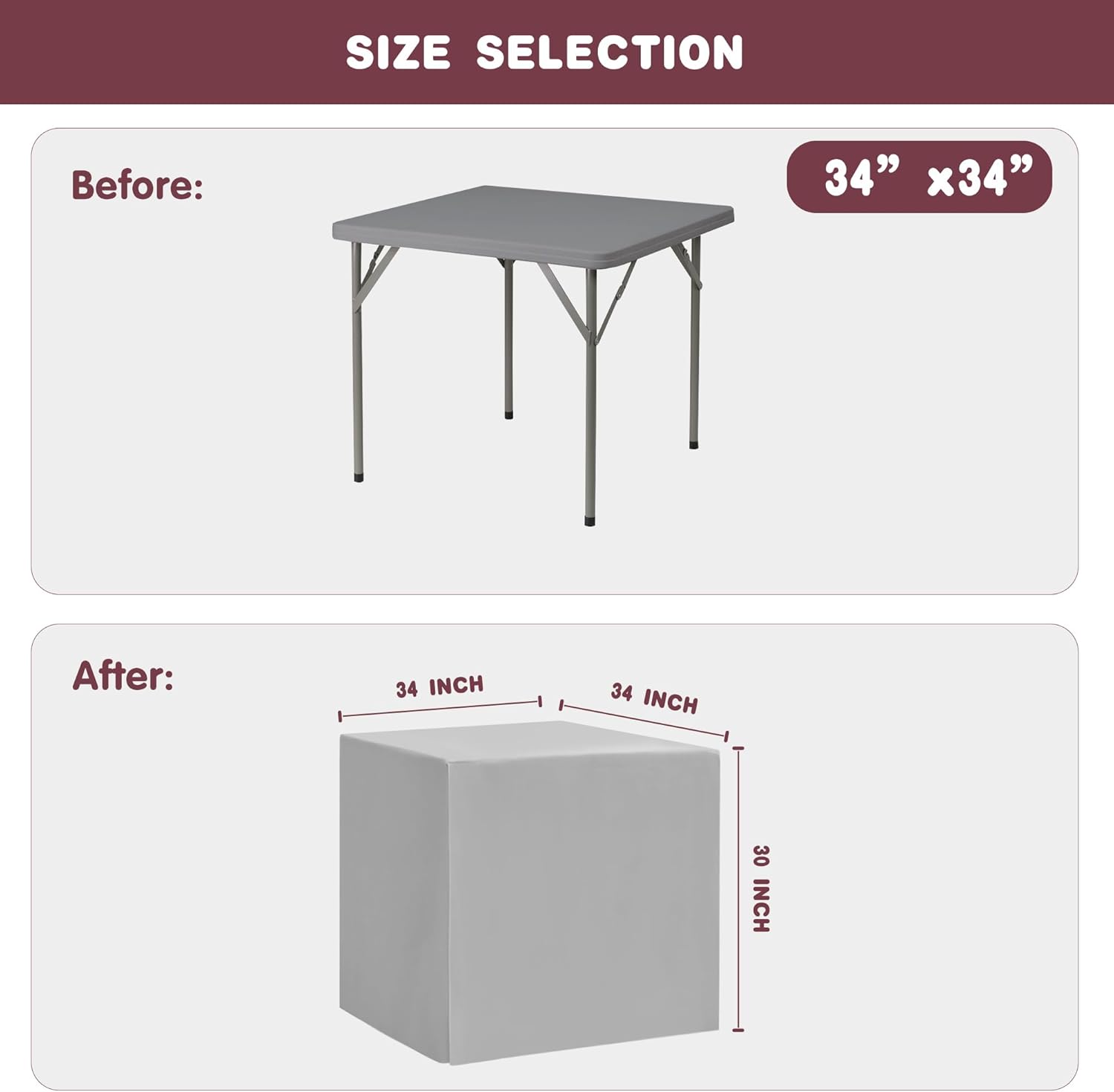 Thumbnail 5 de HolidayIdeas 2 Pack Square Fitted Table Covers 34