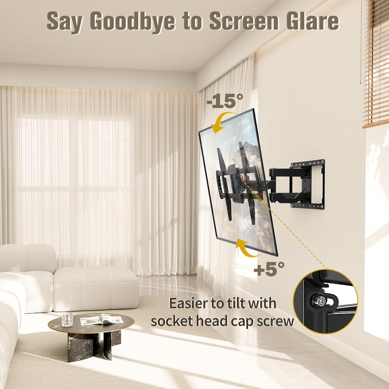 Detalle 2 de Mounting Dream MD2296 Full Motion TV Mount 100 lbs