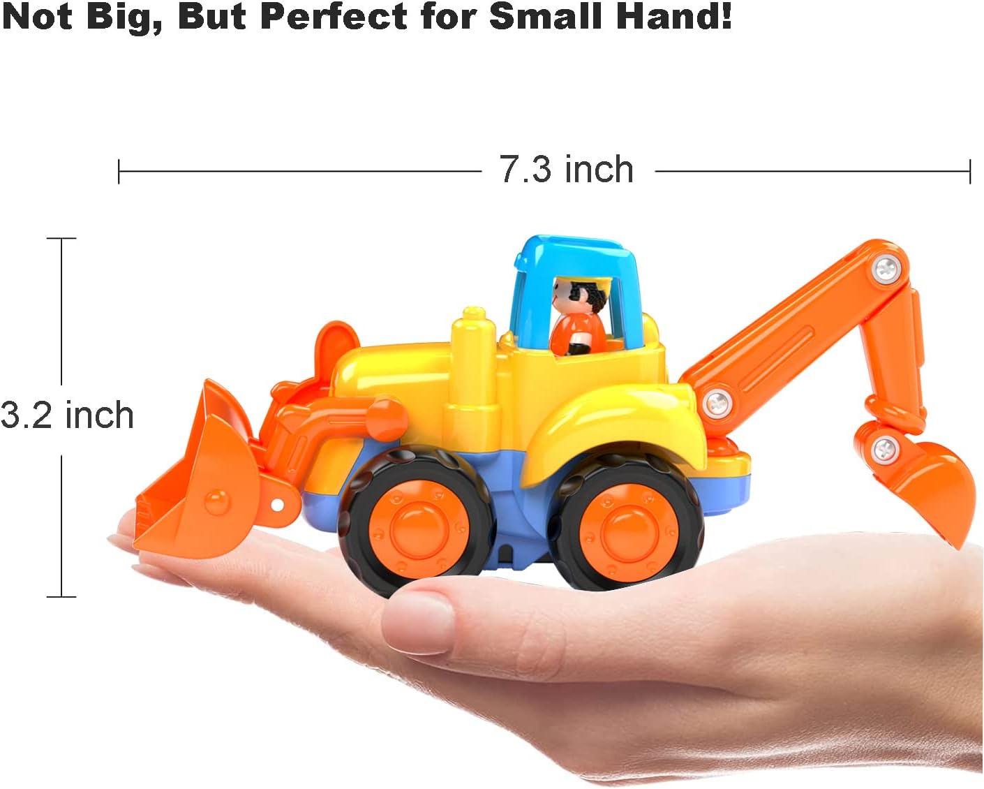 Thumbnail 4 de HOLA 4‑pack friction digger trucks for toddlers