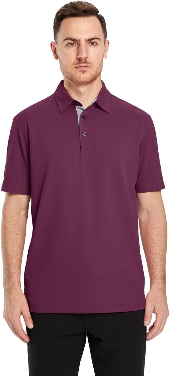 Detalle 2 de M MAELREG Men’s Golf Polo Shirt, Piqué Fabric, UPF 30+ and 4-Way Stretch