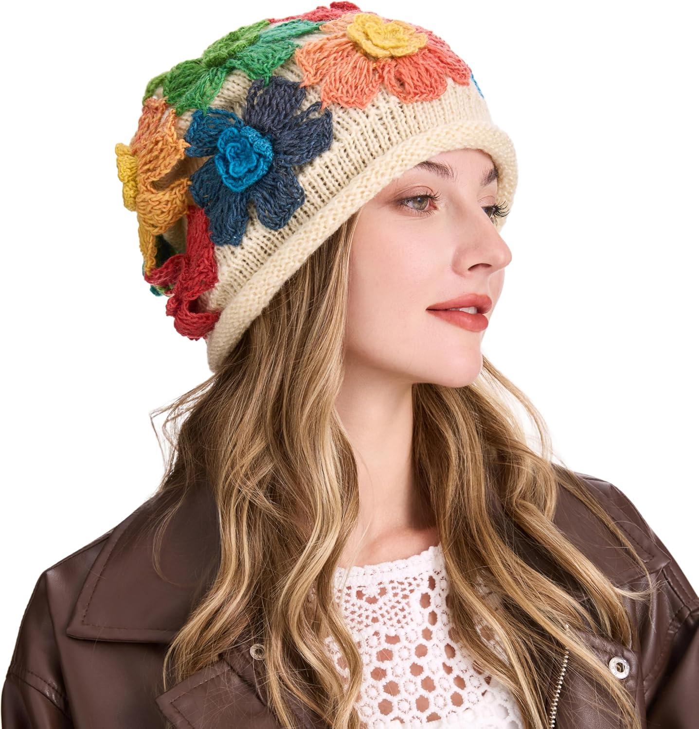 Thumbnail 1 de ZLYC Damen Winter Vintage Wolle Strickmützen Beanie im Cloche-Look (Einheitsgröße 54–56 cm)