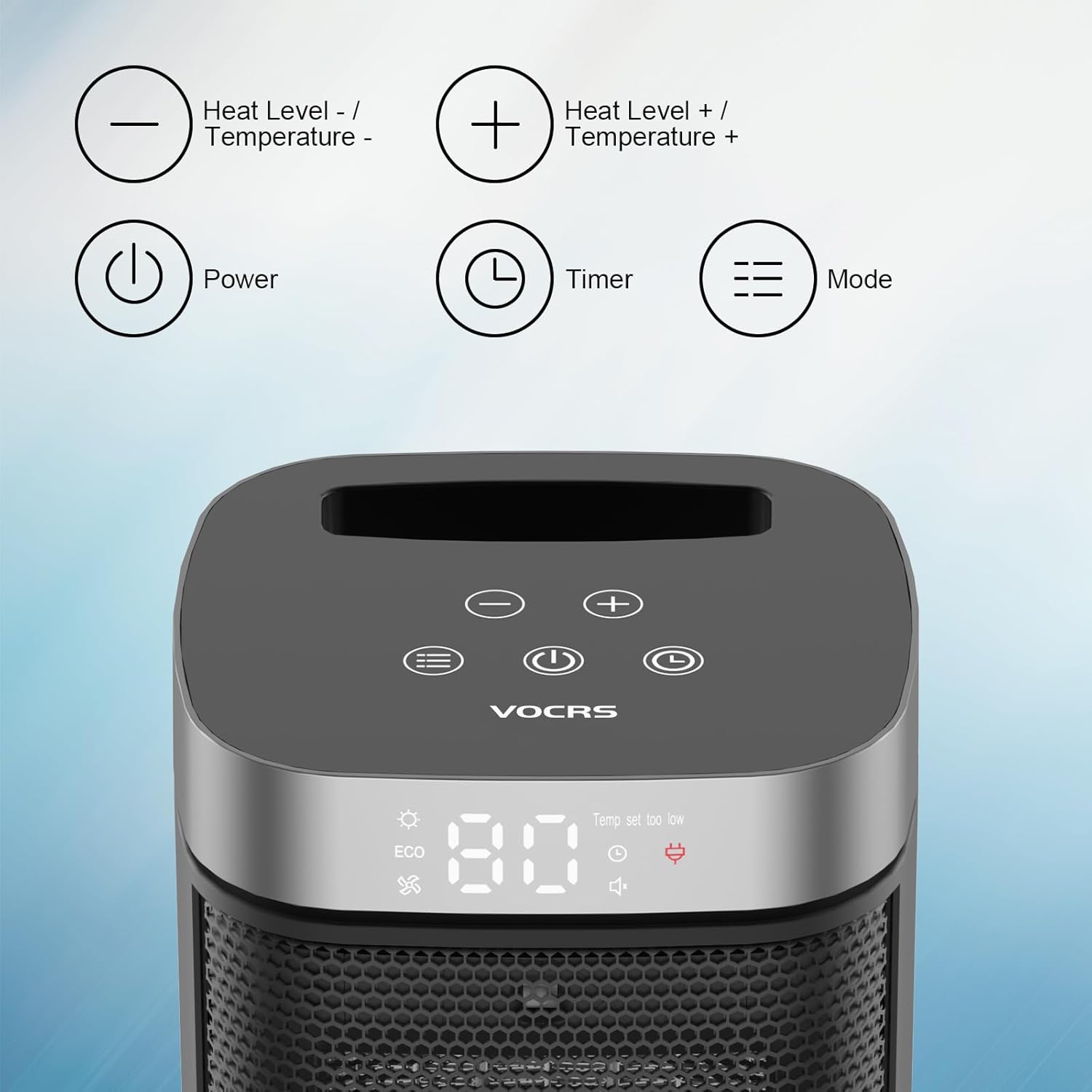 Detalle 2 de VOCRS 1500W PTC Heater for Bedroom