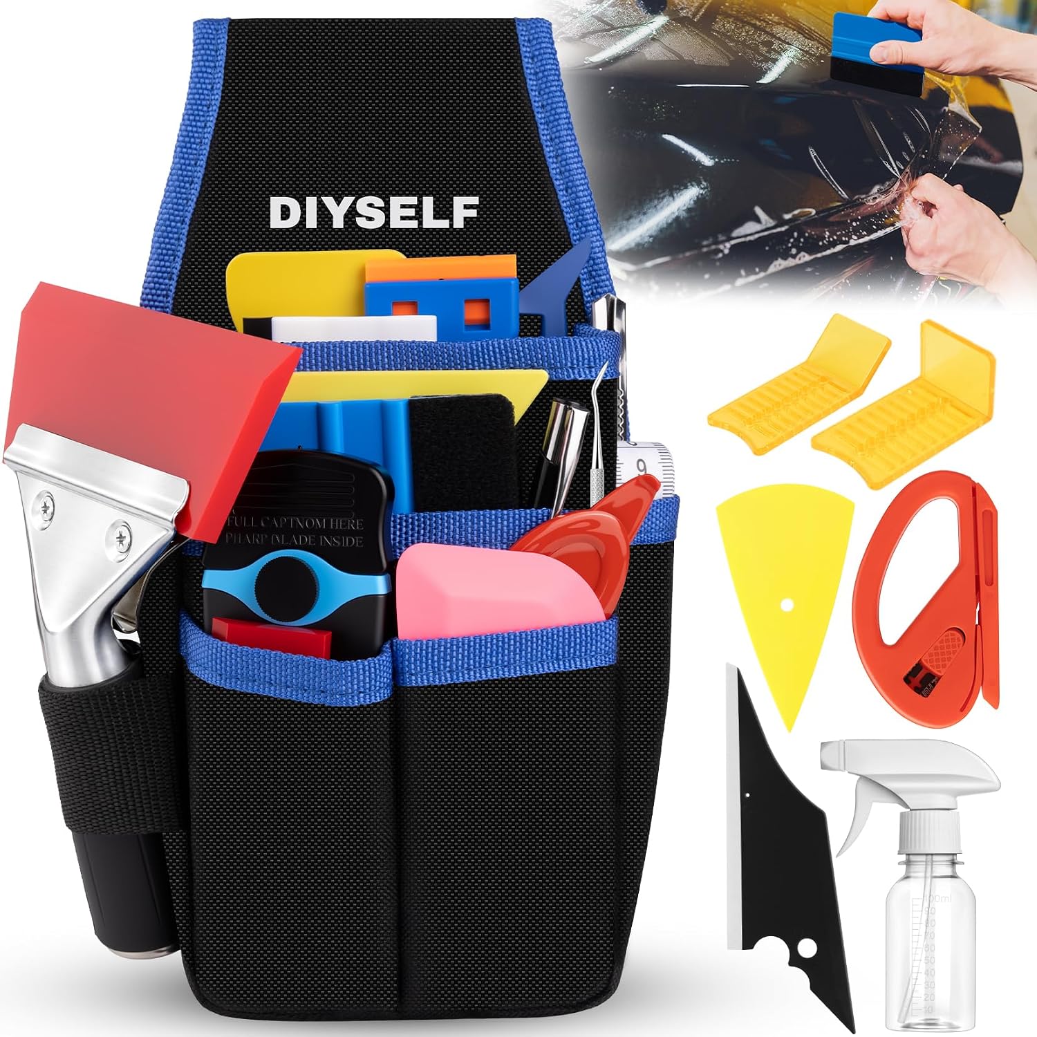 Thumbnail 6 de DIYSELF 18 Pcs Window Tint Kit: Complete Vinyl Wrap Tool Set for Car Wraps and More