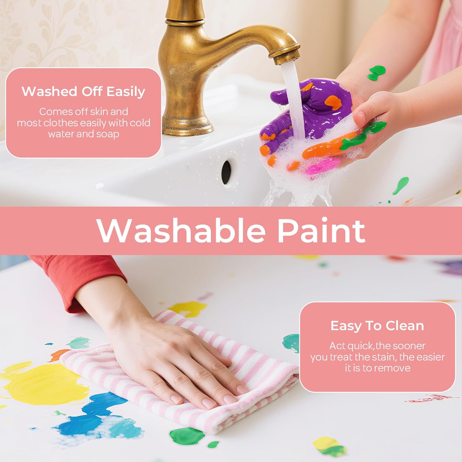 Thumbnail 3 de Smallbudi 15 Colors Washable Tempera Paint 1000ml 🎨
