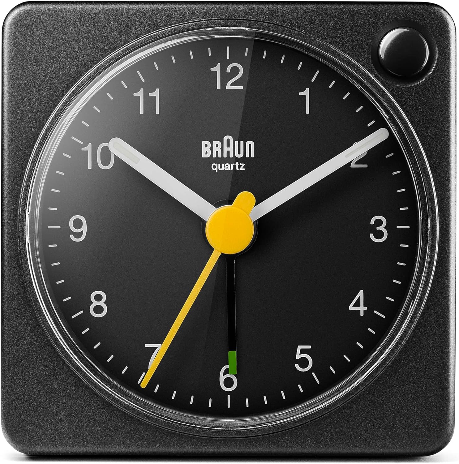 Detalle de Braun BC02XB: Klassischer analoger Reisewecker mit Schlummerfunktion und Licht
