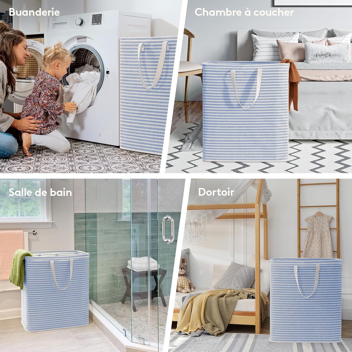 Detalle 2 de Lifewit 230176 opvouwbare wasmand 100 l met waterdichte coating