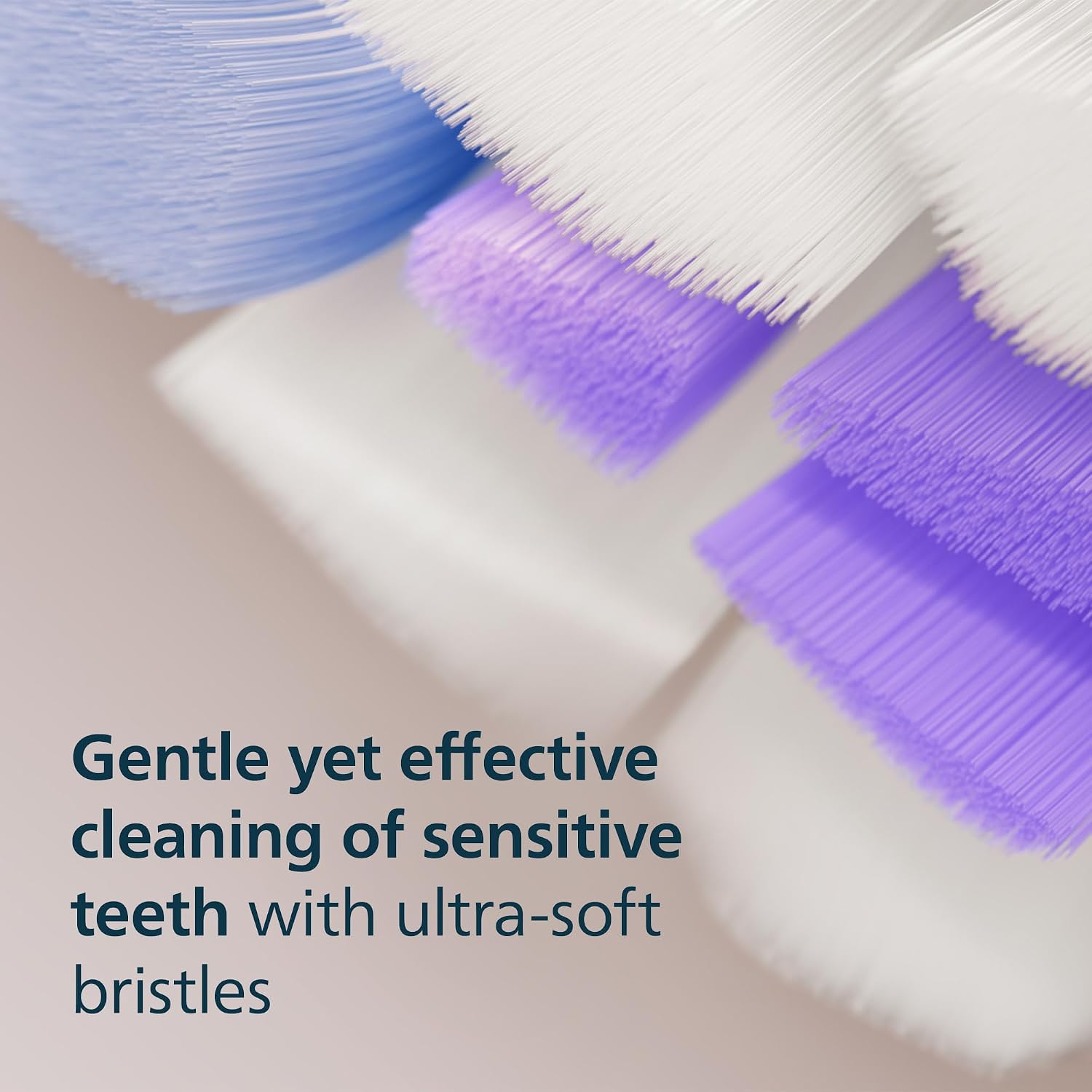 Detalle de Philips Sonicare S2 Sensitive HX6052/77 Brush Heads, 2-Pack, White, Ultra-Soft