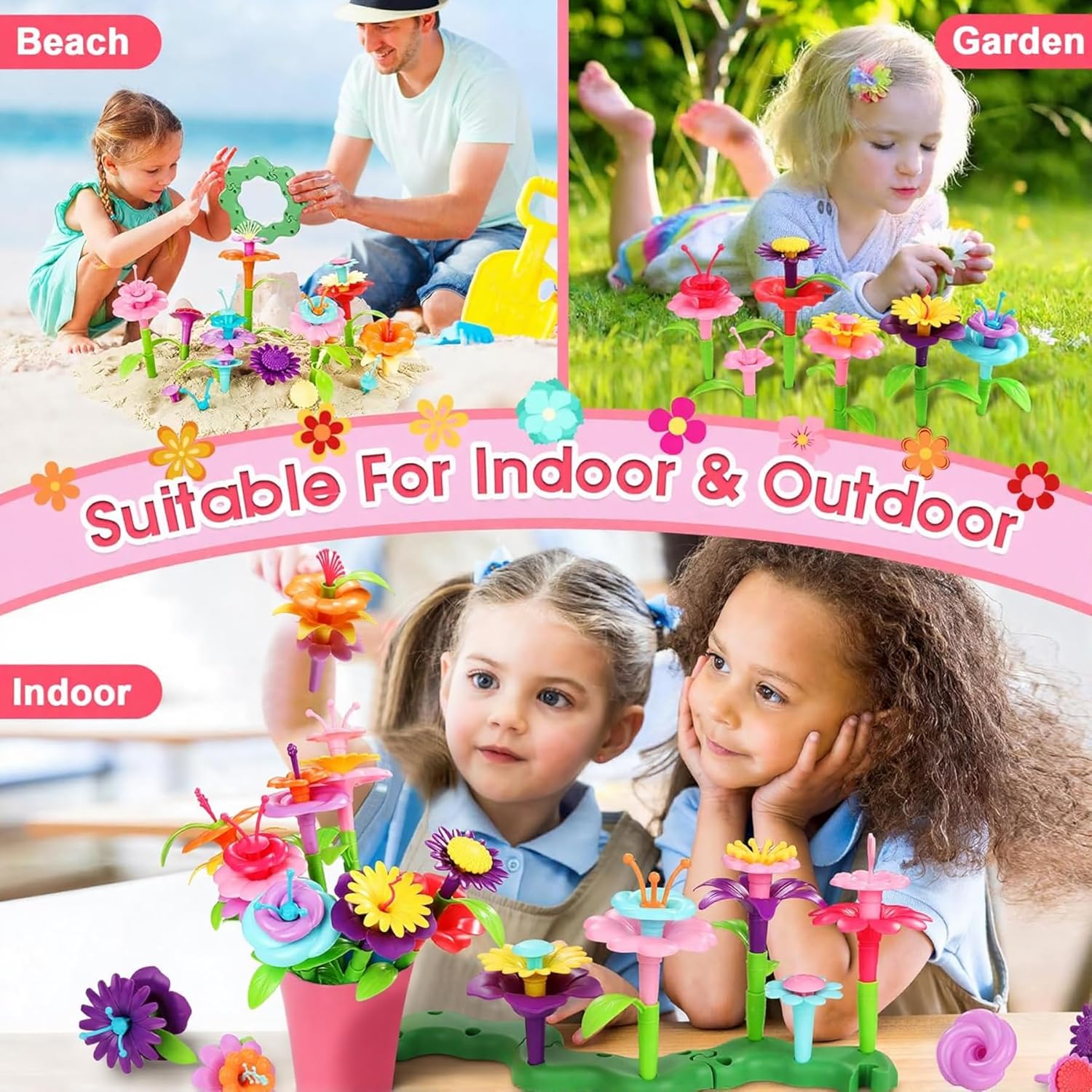 Thumbnail 4 de Fivejoy Flower Garden 134pcs building set