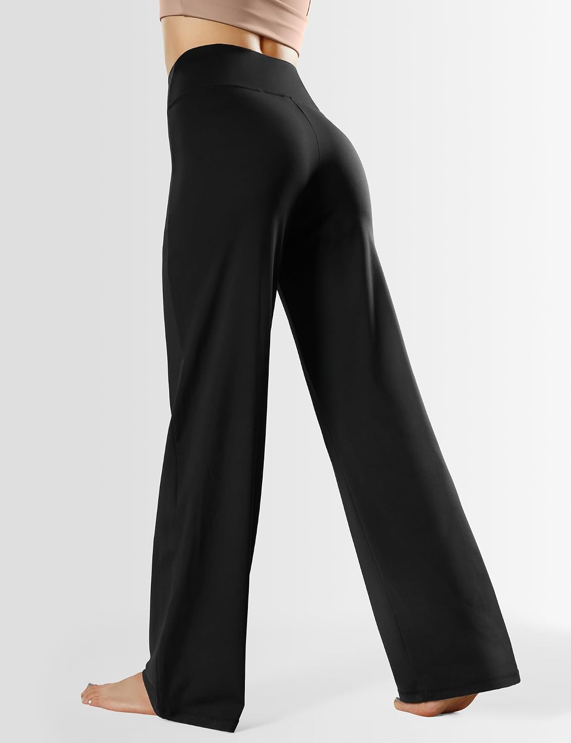 Detalle de Yogaration Wide Leg Yoga Pants for Women, Crossover High Waisted – 29/31/33 Inch Inseams
