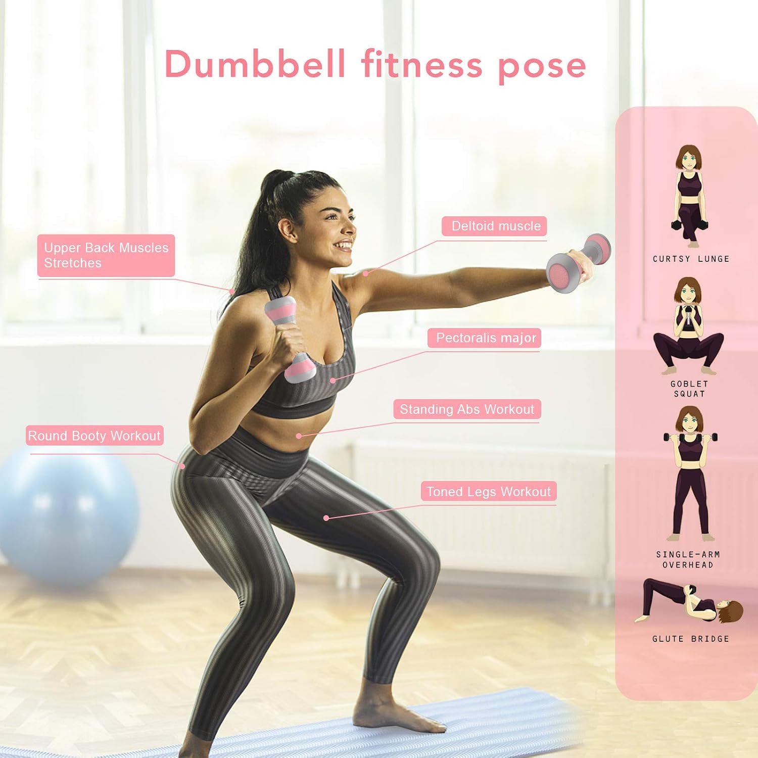 Detalle 2 de VAZILLIO Adjustable Dumbbell Set 2kg pair