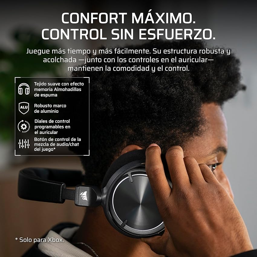 Thumbnail 5 de Corsair Virtuoso MAX Wireless Xbox Auriculares Bluetooth Dolby Atmos