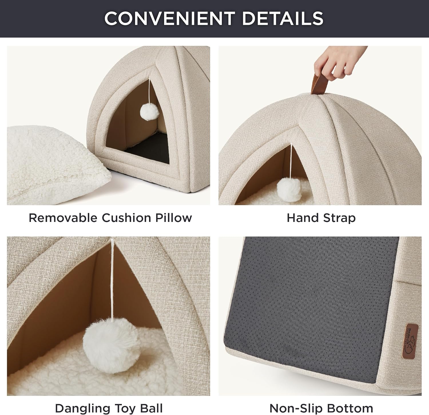 Thumbnail 4 de Bedsure Cat Cave Bed Igloo 44cm