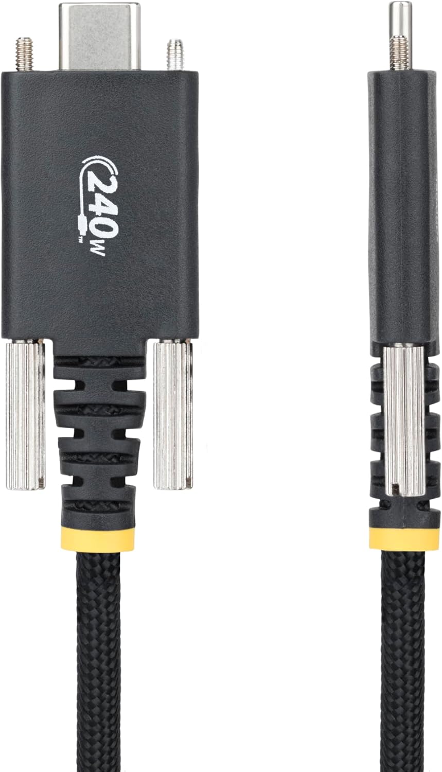 Thumbnail 1 de StarTech.com 2m USB-C Charging Cable with Side Screw Locking – 240W PD EPR, USB-IF Certified