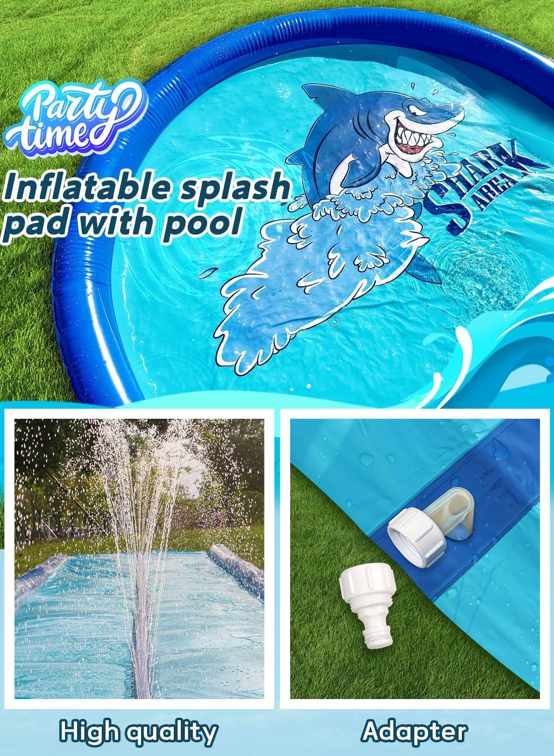 Detalle de Slip and Water Slide for Kids and Adults Backyard with Extra-Large Guard Rails & Dual Sprayers