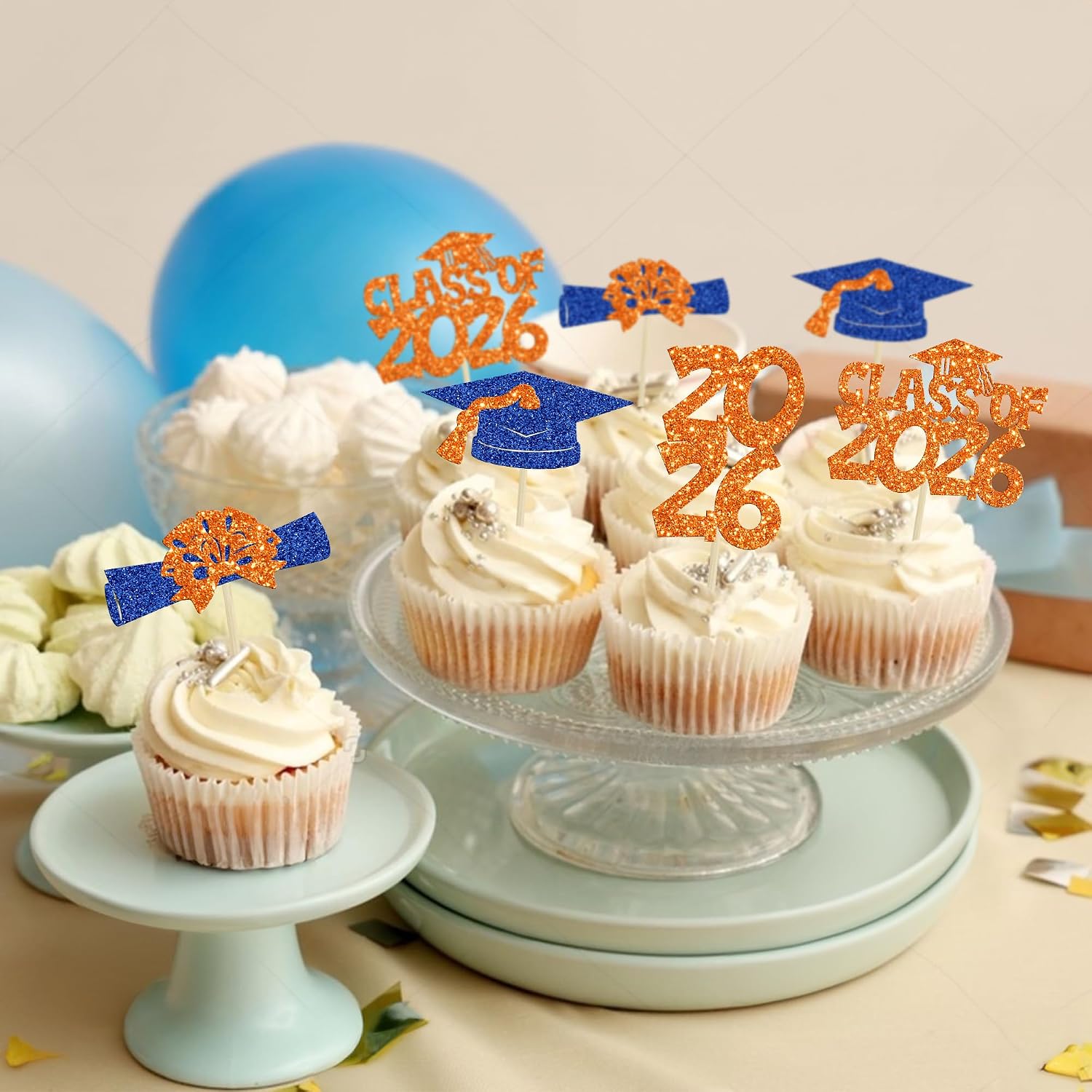 Thumbnail 6 de Ephlyn Graduation Cupcake Toppers, 36-Piece Set
