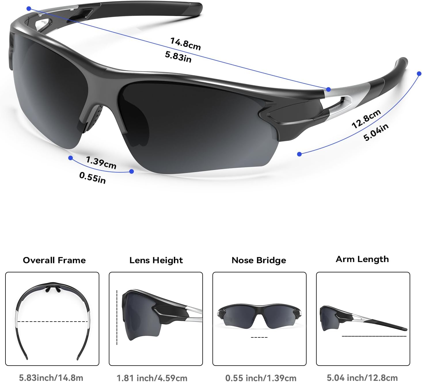 Detalle 2 de BEACOOL Polarized Sports Sunglasses UV400 🕶