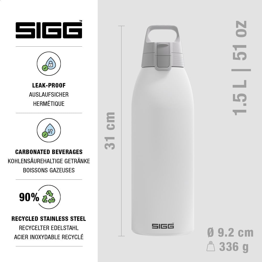 Thumbnail 1 de Sigg Shield Therm One Isolierte Trinkflasche – 0,5 l / 0,75 l / 1 l, BPA-frei, spülmaschinenfest, 90% recycelter Edelstahl