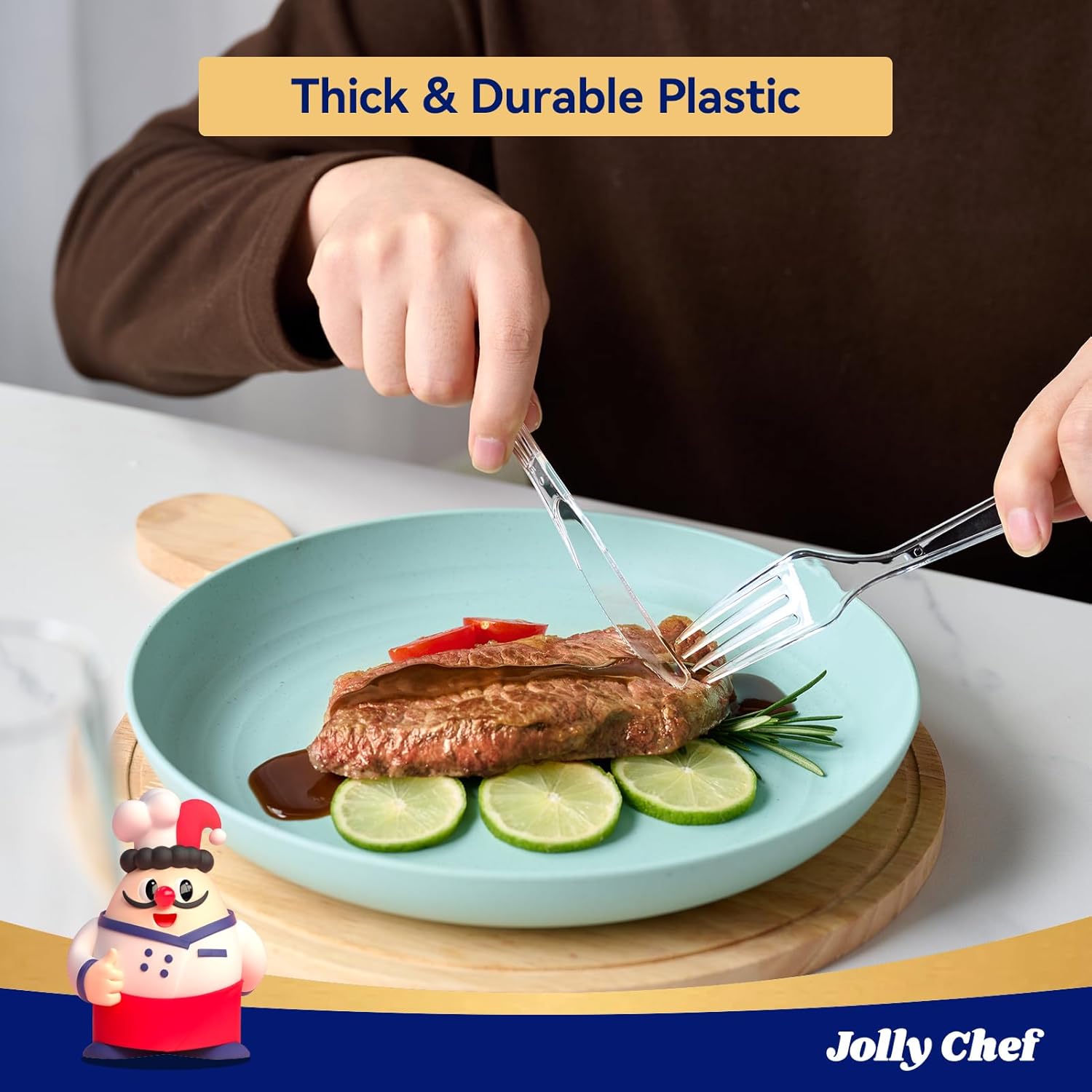 Thumbnail 2 de JOLLY CHEF 300 Count 7.1" Plastic Forks 📦