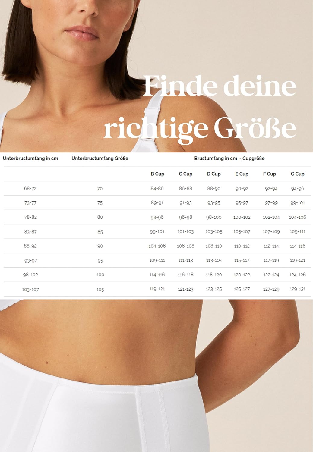 Detalle de Naturana Minimizer BH ohne Bügel (Cup B–G) – multiwear ohne Aros für optisch kleinere Cups