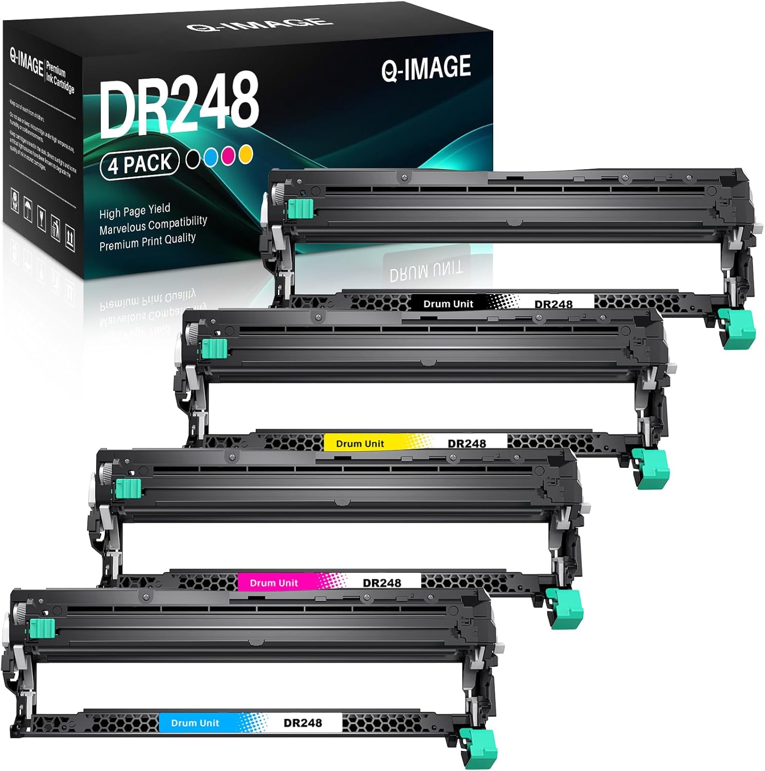 Detalle de Q-image DR248CL / DR248, unité tambour de rechange pour Brother (jusqu’à 30 000 pages)