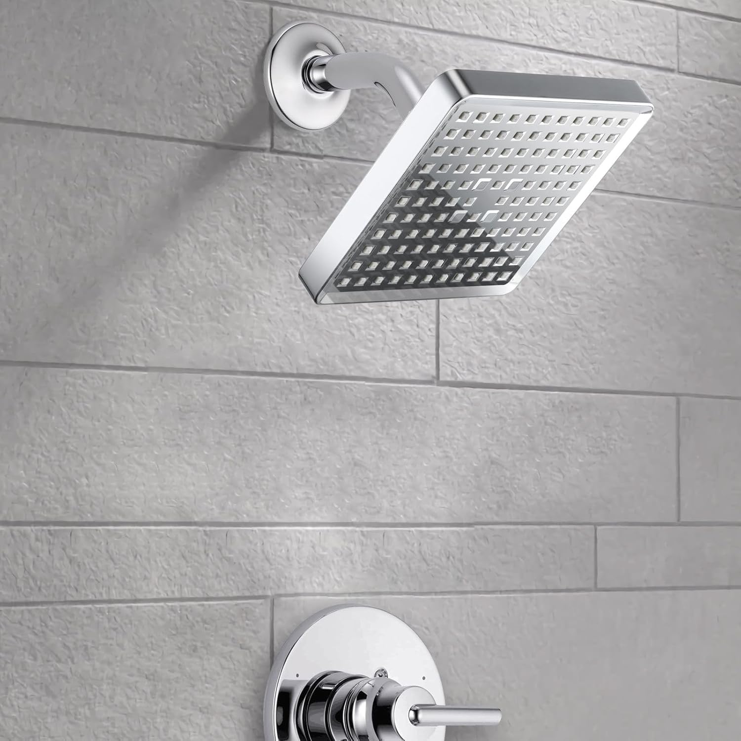 Thumbnail 5 de Voolan 6 inch High Pressure Rain Shower Head with Adjustable Angles (Luxury Chrome, Square)